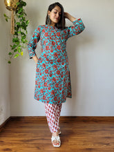 New Exclusive Hand  block printed Stitched Cotton  Kurtis with Pant